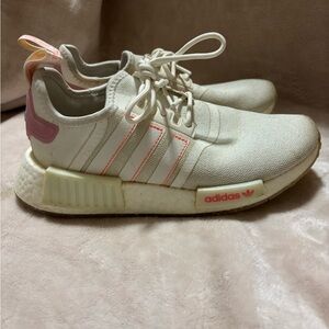 Adidas Off-White and Pink NMD Sneakers